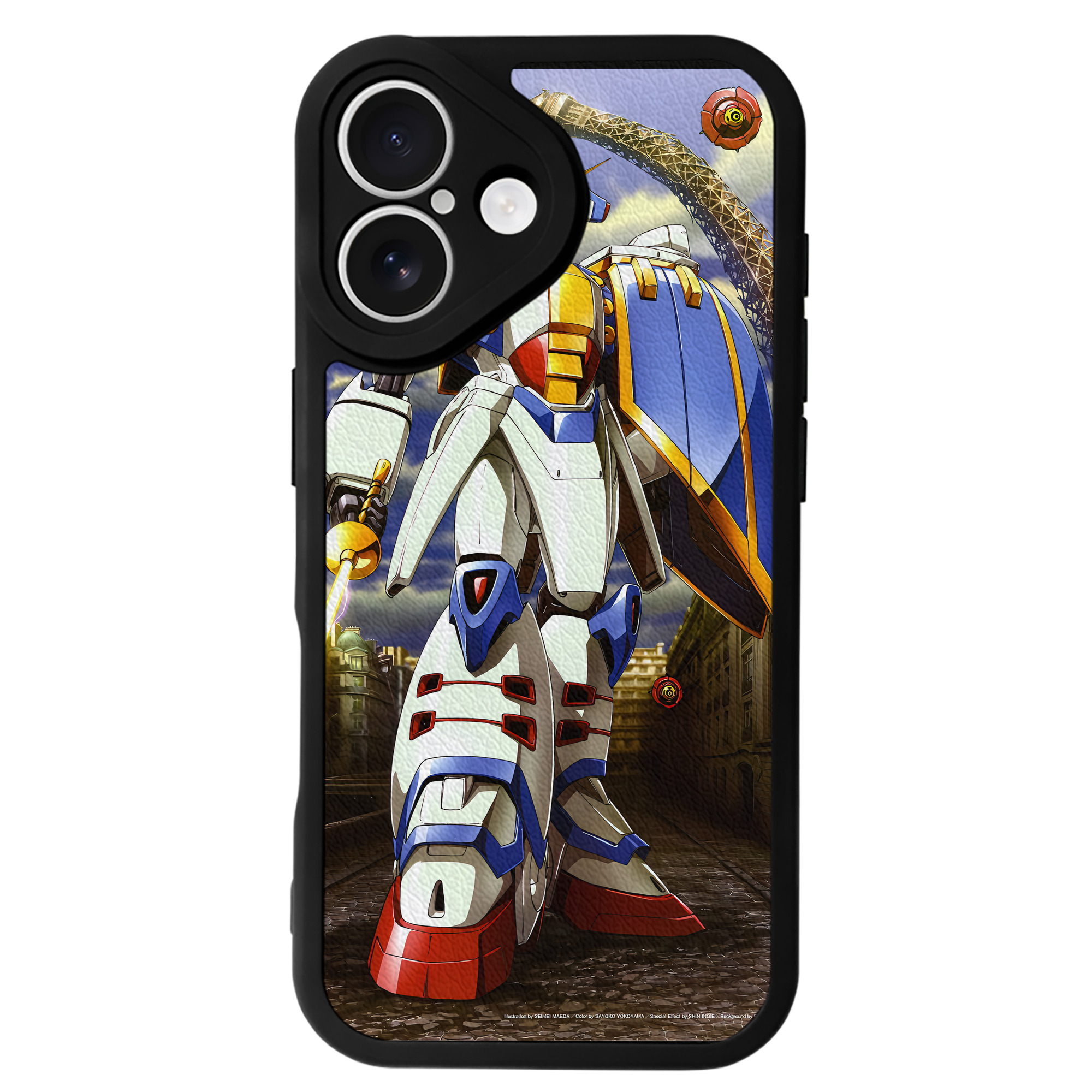 （画像用） 機動戦士ガンダム Mobile Suit Gundam 【iPhone 16シリーズ対応】シリコンスマホケース（レザー調） 材質：シリコン